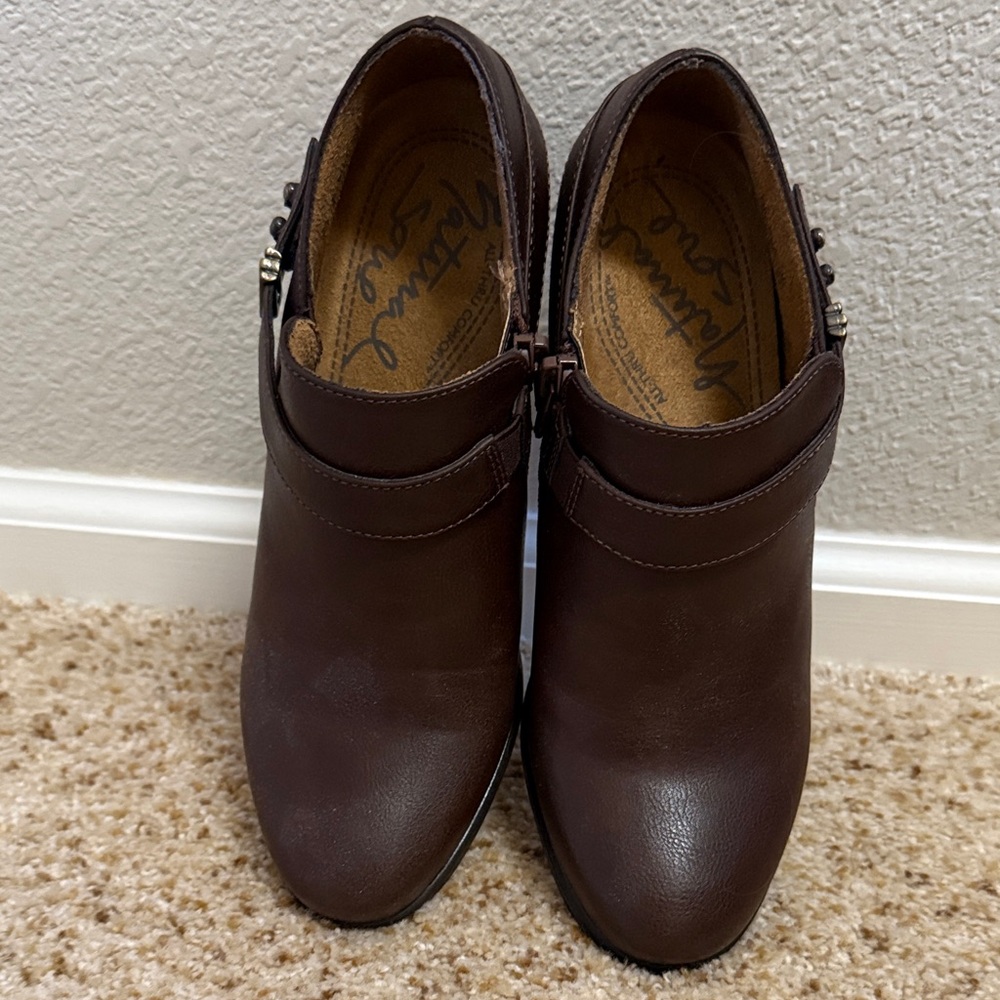 Naturalizer Dark Brown Ankle Booties